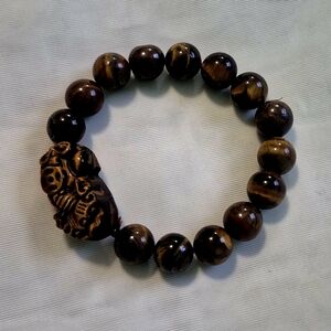 Source Unknown Brown Beaded Bracelet